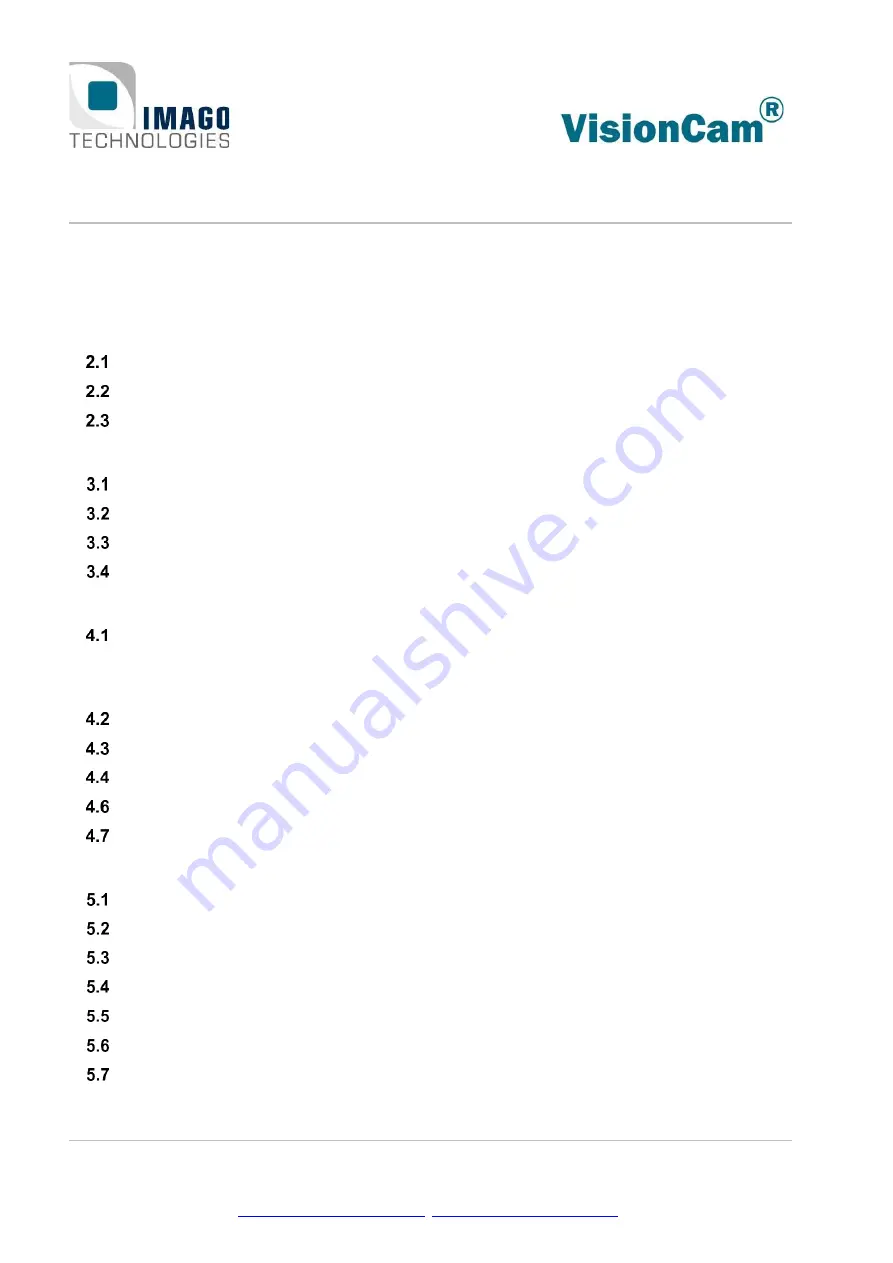 IMAGO VisionCam EB Скачать руководство пользователя страница 2