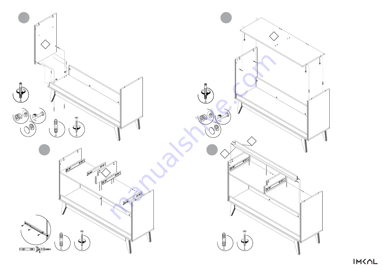 IMCAL Aparador Classic + Assembly Instructions Download Page 3