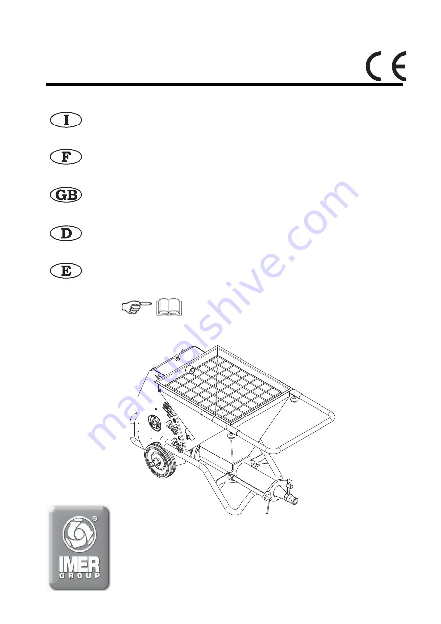 IMER 1106042 Operating, Maintenance, Spare Parts Manual Download Page 1