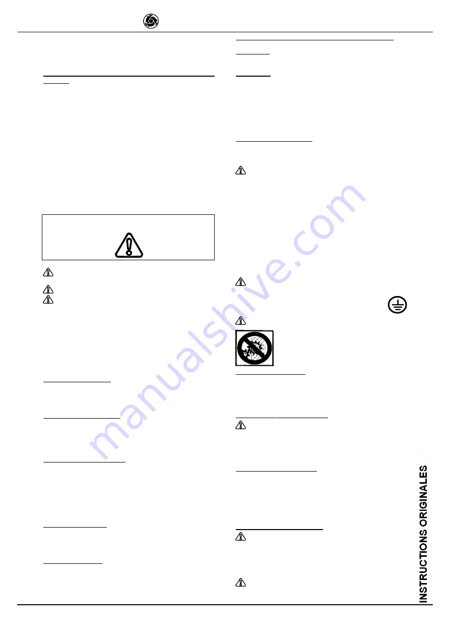 IMER MASONRY 350 Operating, Maintenance, Spare Parts Manual Download Page 9