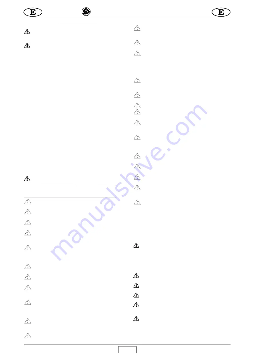 IMER TR 225 2V Operating, Maintenance, Spare Parts Manual Download Page 20