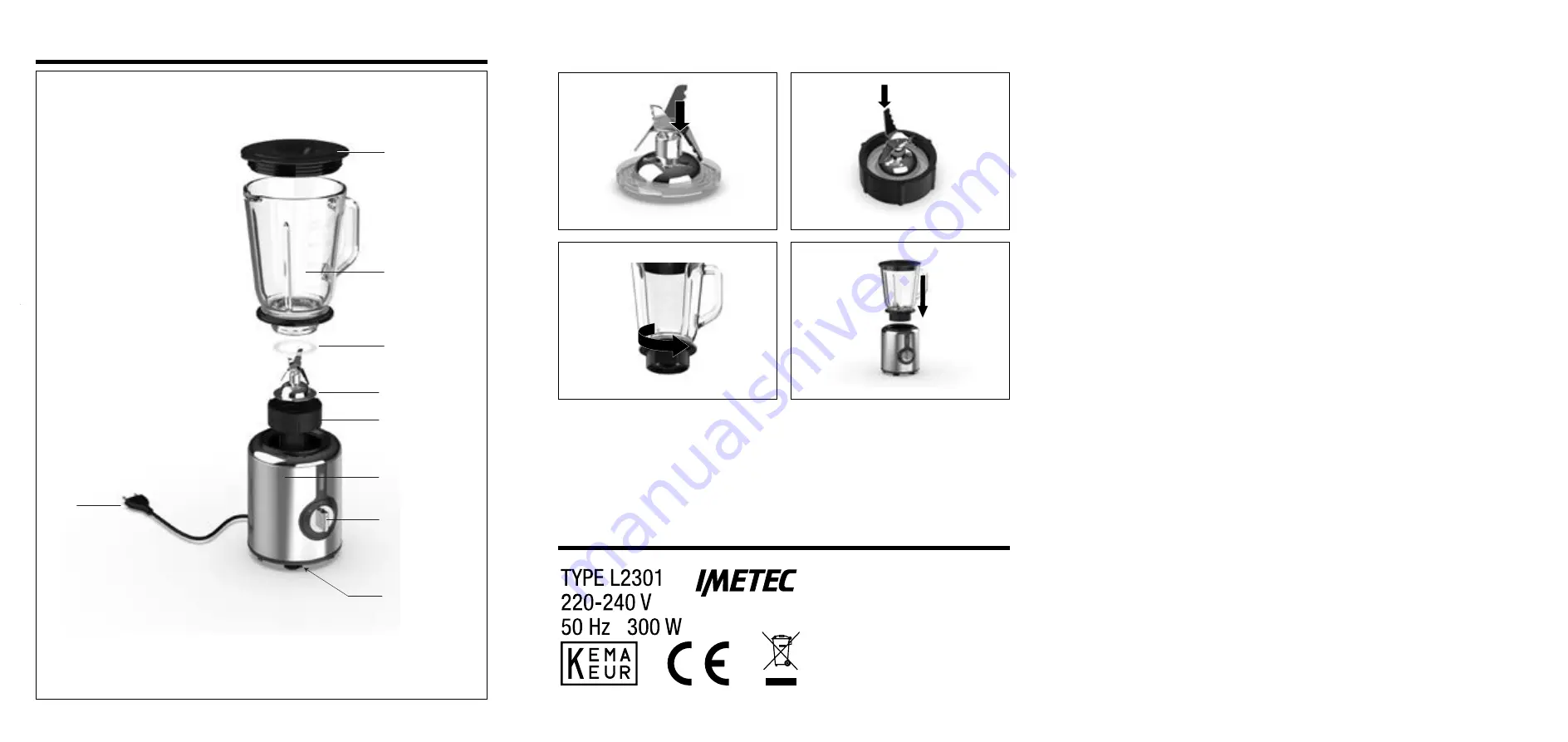 Imetec L2301 Instructions For Use Manual Download Page 2