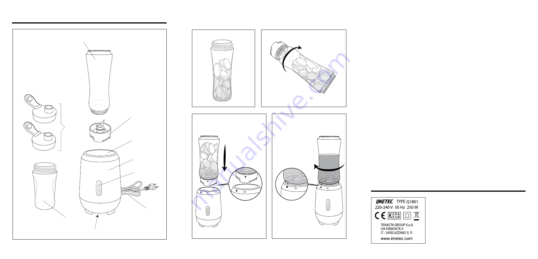 Imetec PB 100 Operating Instructions Manual Download Page 2