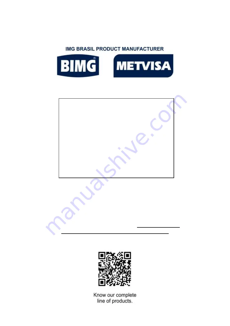 IMG BRASIL BIMG METVISA FTE.150 Скачать руководство пользователя страница 40