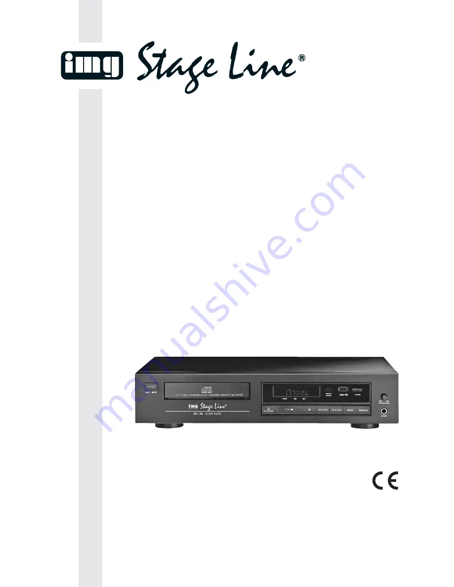 IMG STAGE LINE CD-156 Instruction Manual Download Page 1