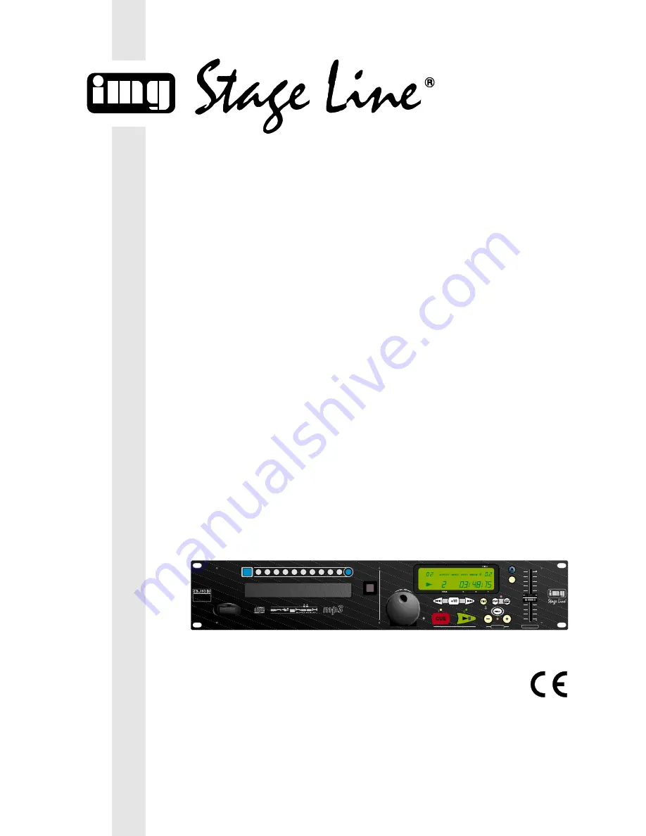 IMG STAGE LINE CD-192DJ Instruction Manual Download Page 1