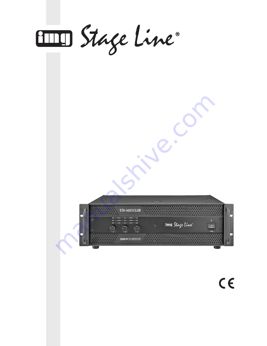 IMG STAGE LINE STA-1603 CLUB Instruction Manual Download Page 1