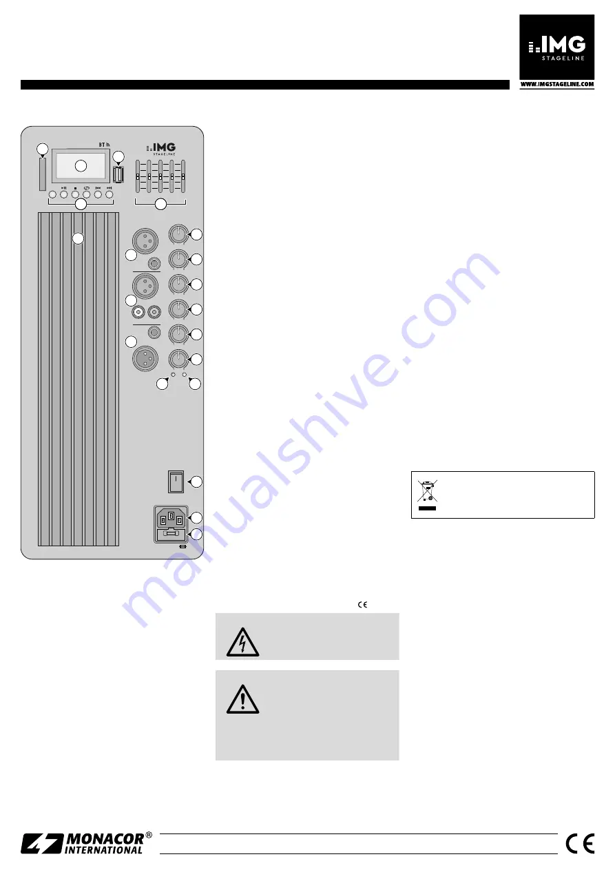 IMG STAGELINE WAVE-12A Скачать руководство пользователя страница 3