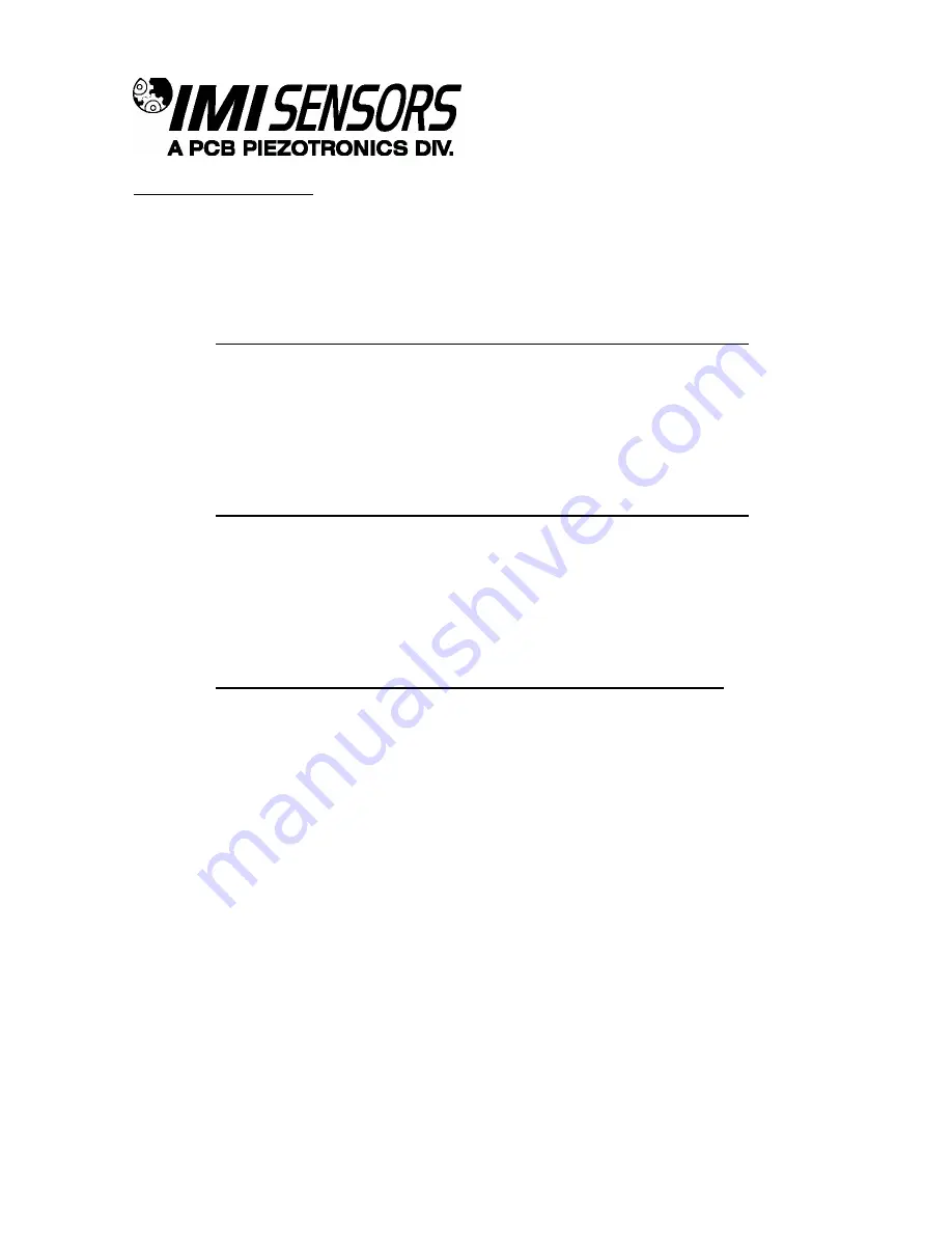 IMI SENSORS 642A11 Installation And Operation Manual Download Page 9