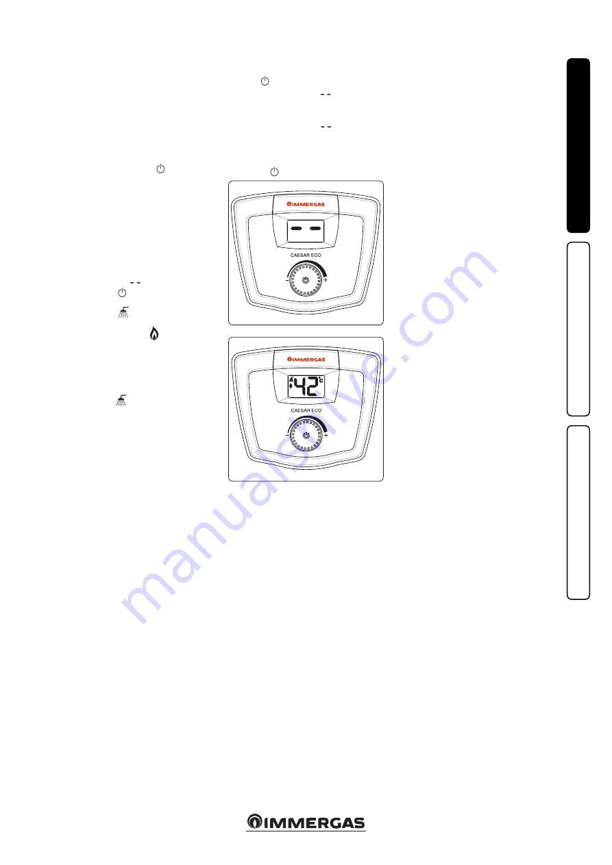 Immergas CAESAR ECO 11 Instructions And Warnings Download Page 13