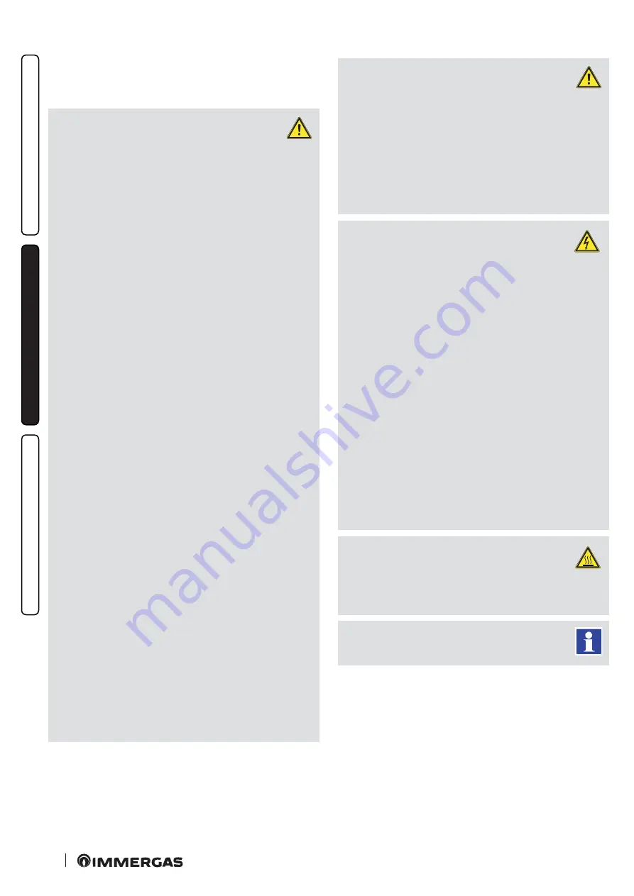 Immergas VICTRIX TERA VIP Instructions And Warnings Download Page 36