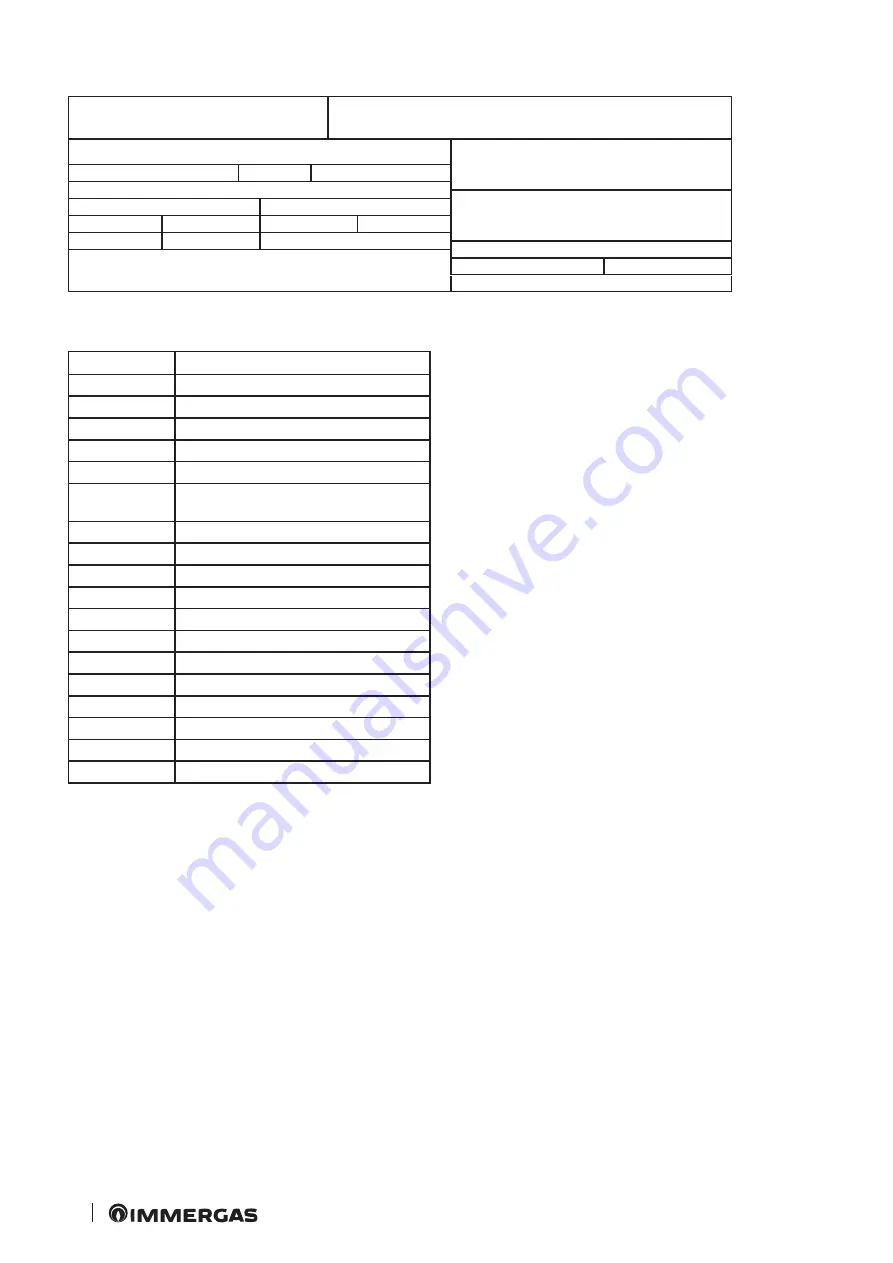 Immergas VICTRIX TERA VIP Instructions And Warnings Download Page 60