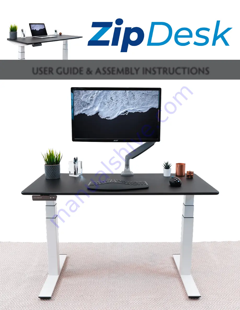 imovr ZipDesk User Manual And Assembly Instructions Download Page 1