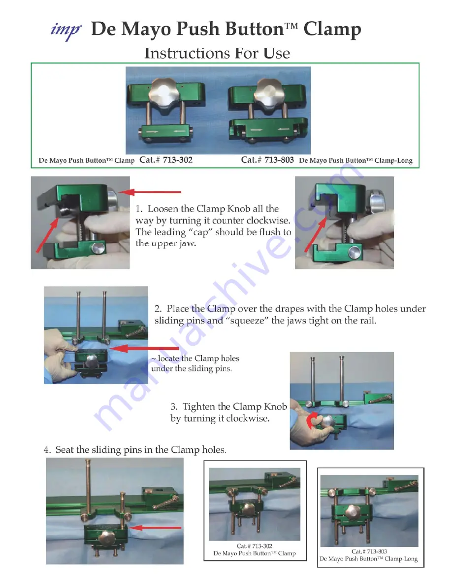 IMP De Mayo D2 Knee Positioner Скачать руководство пользователя страница 5