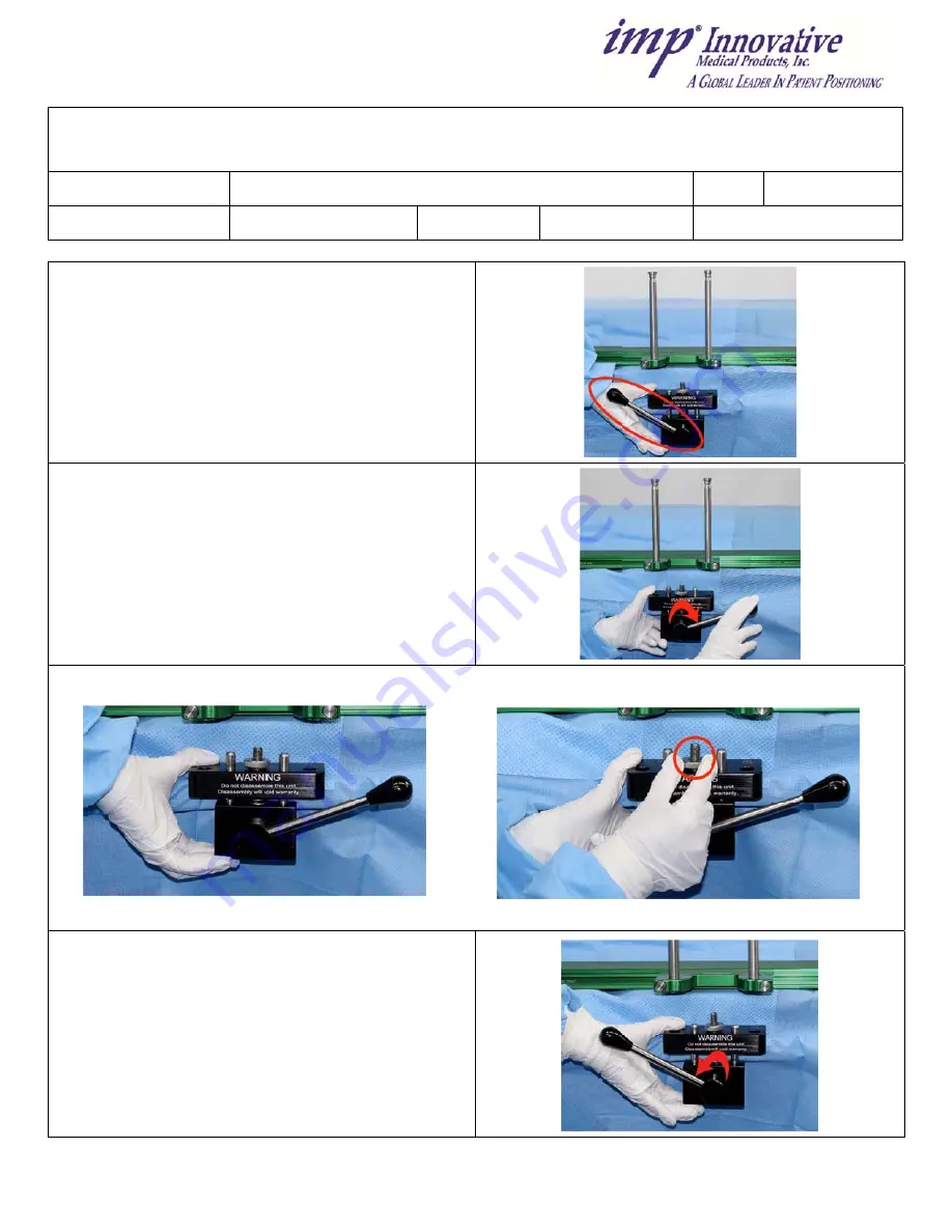 IMP De Mayo Single Lever Clamp Instructions For Use Download Page 1