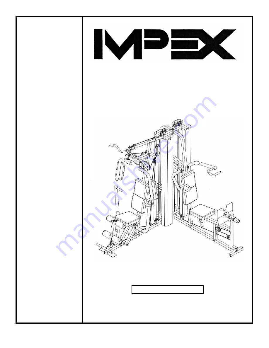 Impex MARCY MWM-8900 Owner'S Manual Download Page 1