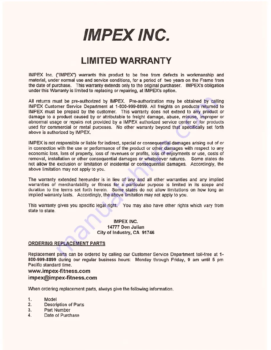 Impex MWB 757 Owner'S Manual Download Page 11