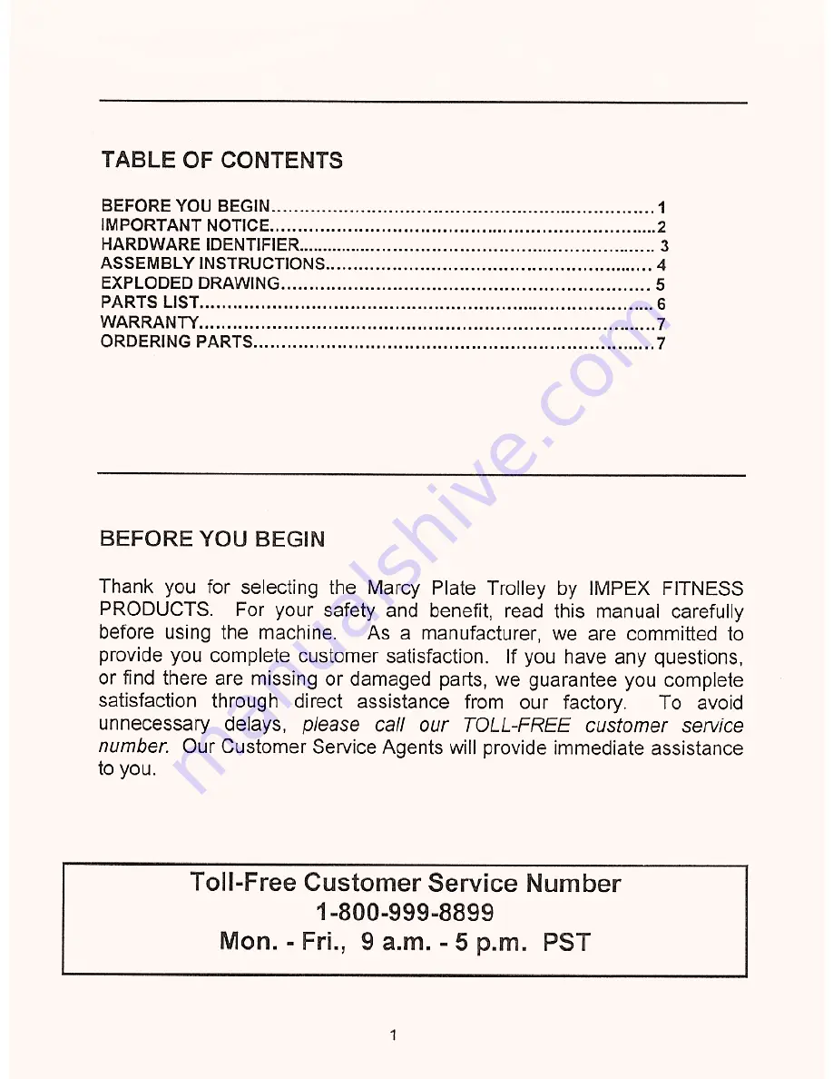 Impex PT 75 Owner'S Manual Download Page 2