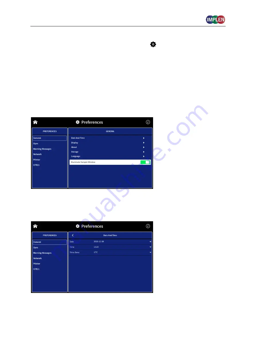 Implen NanoPhotometer C40 User Manual Download Page 124