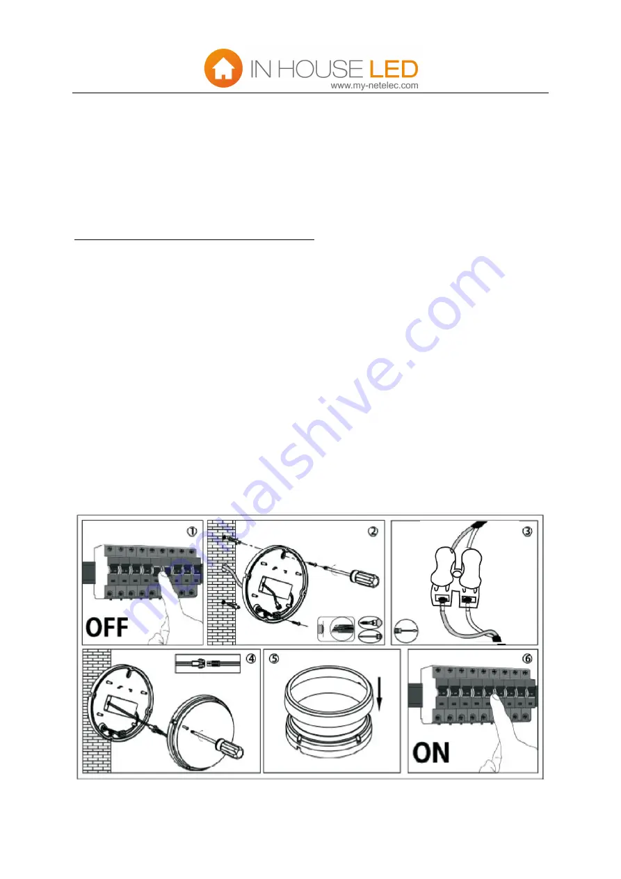 IN HOUSE LED HUB-RD-N-PIR User Manuel Download Page 17