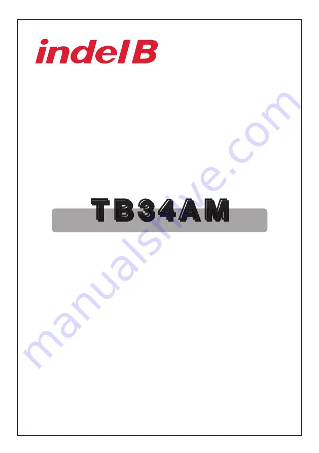 Indel B TB34AM Instructions For Use Manual Download Page 1