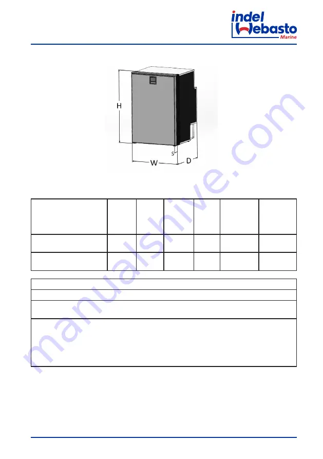 Indel Webasto Free Line Elegance Isotherm FR115 Installation And Usage Instructions Download Page 81