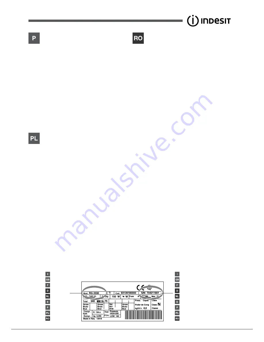 Indesit BIAA xx x xx x Скачать руководство пользователя страница 5