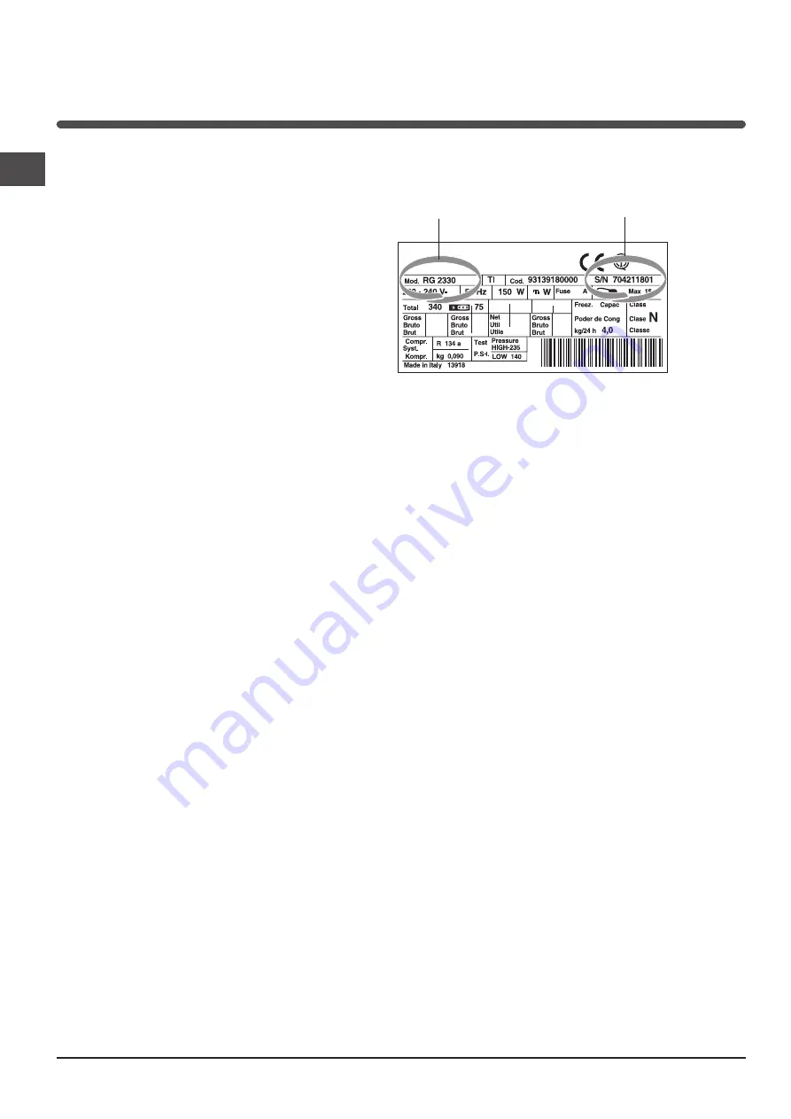 Indesit IN TS 1611 Operating Instructions Manual Download Page 16