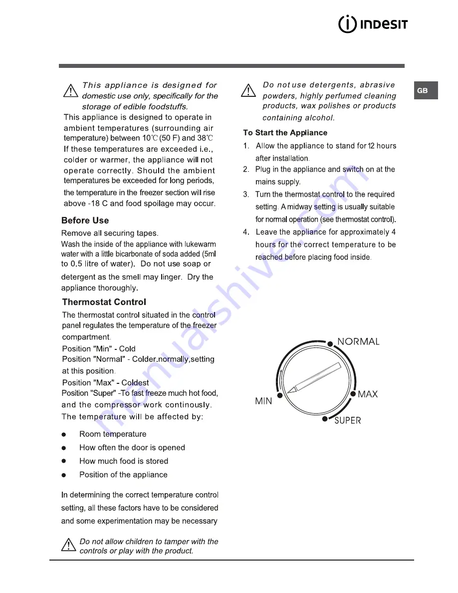 Indesit TZAA 10 Скачать руководство пользователя страница 8