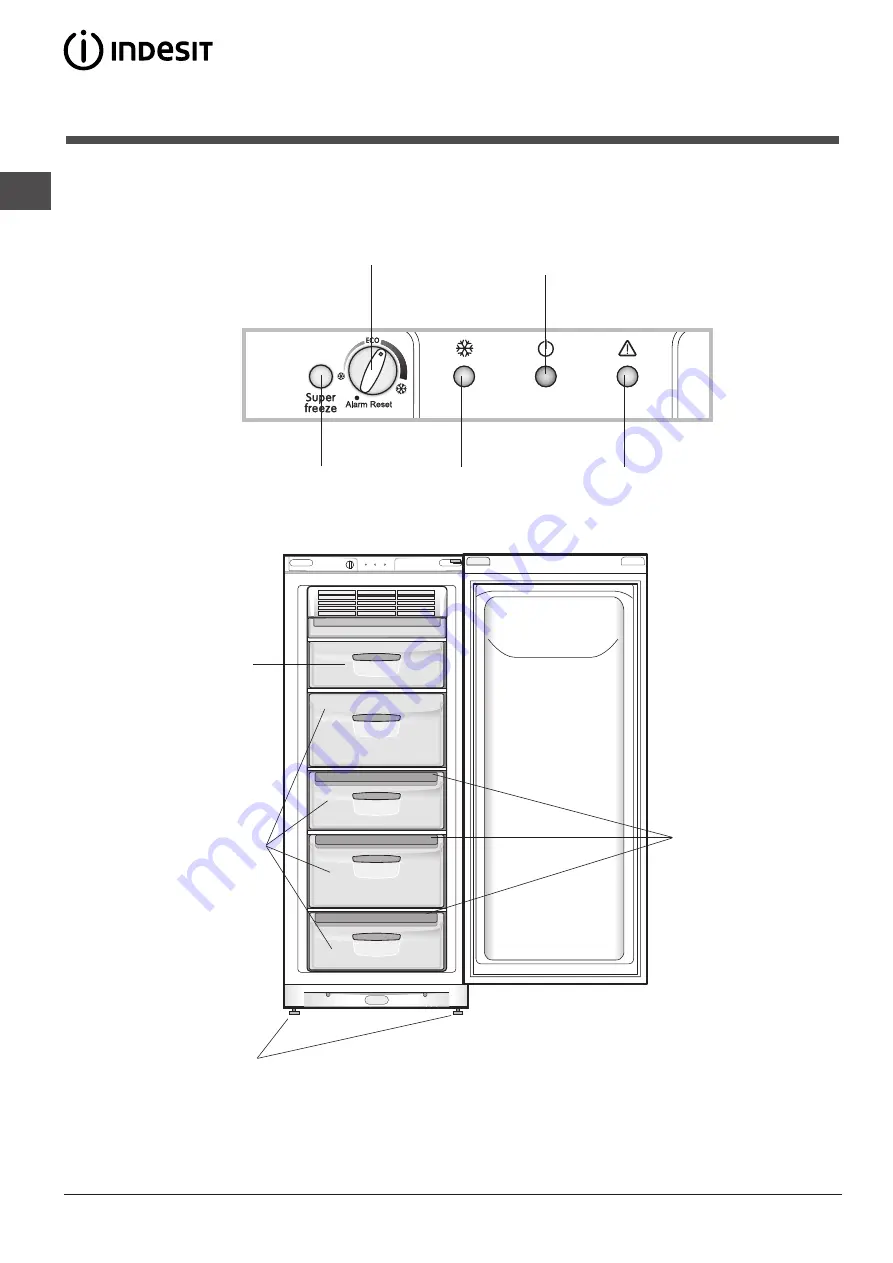 Indesit UFAN 300 NF Operating Instructions Manual Download Page 62