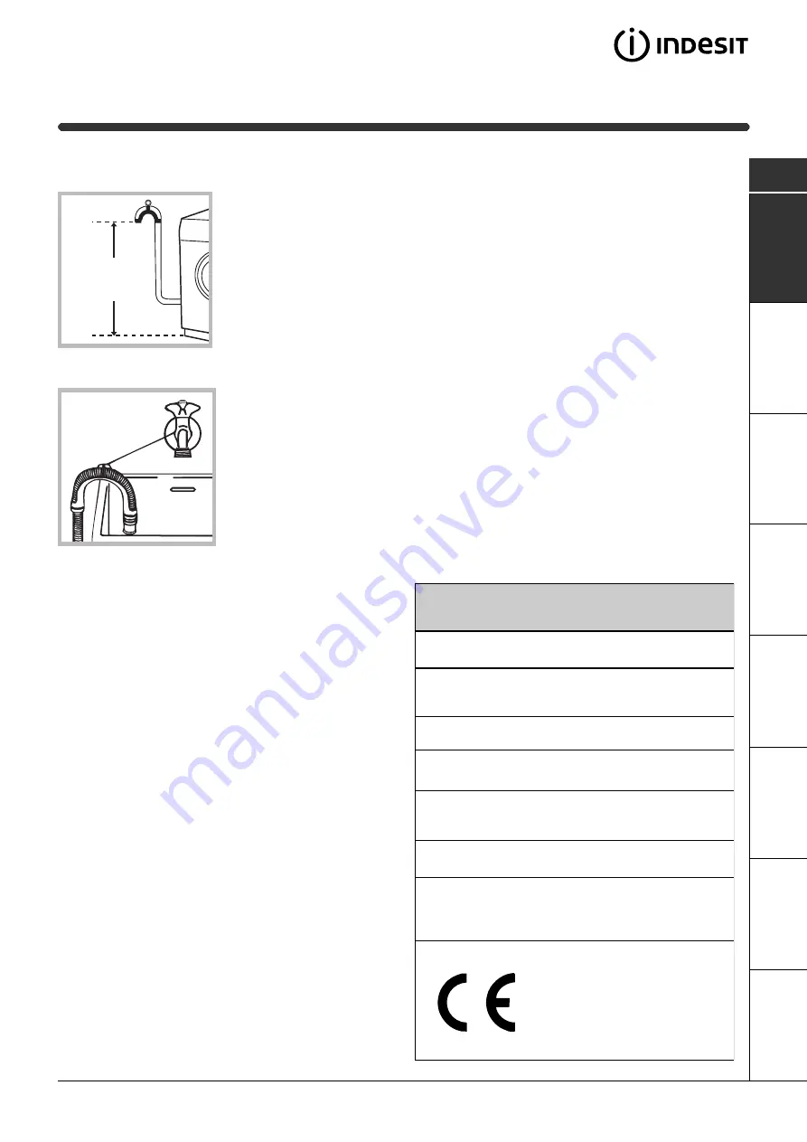 Indesit WI 122 Instructions For Use Manual Download Page 3