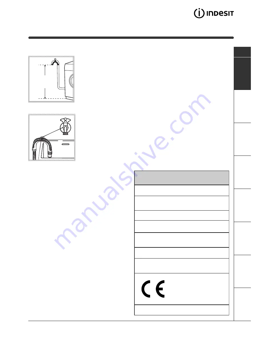 Indesit WIE 147 Instructions For Use Manual Download Page 27