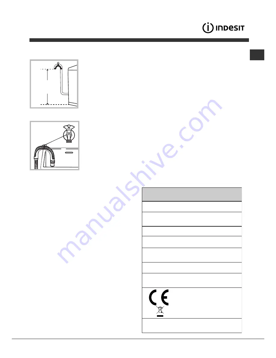 Indesit WITL 6 Instructions For Use Manual Download Page 39