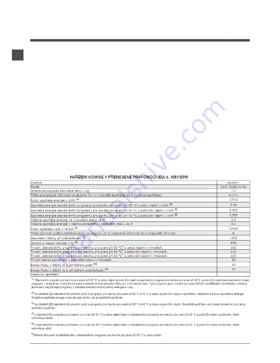 Indesit XWD 71283 Instructions For Use Manual Download Page 24