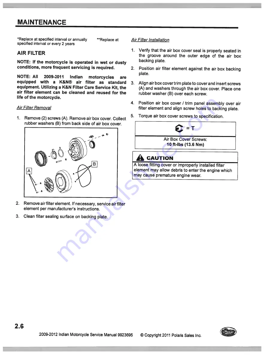 Indian Motorcycle Chief BlackhawkDark Service Manual Download Page 38