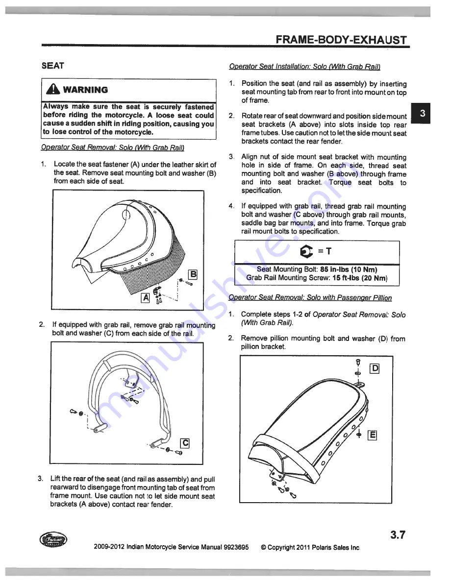 Indian Motorcycle Chief BlackhawkDark Service Manual Download Page 71