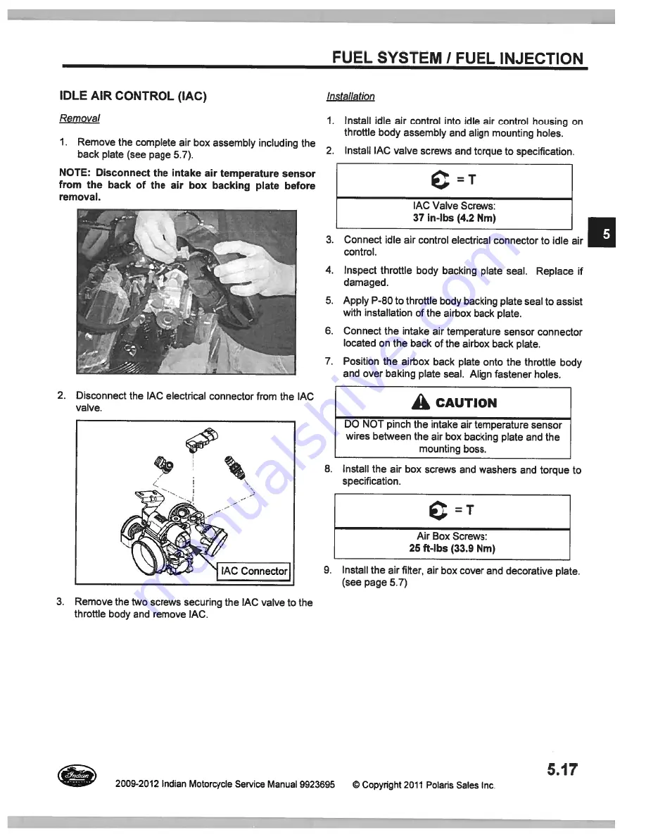 Indian Motorcycle Chief BlackhawkDark Service Manual Download Page 105