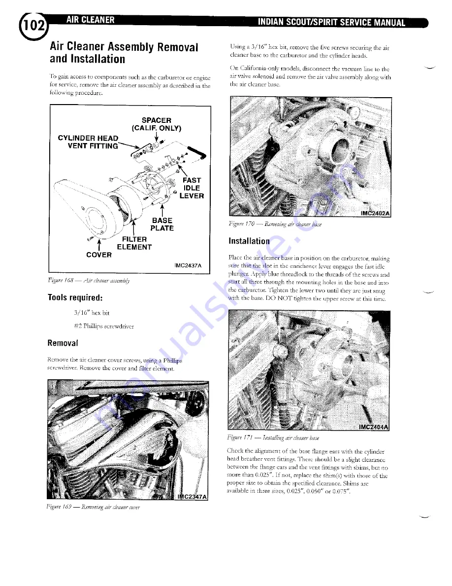 Indian Motorcycle Scout Service Manual Download Page 106