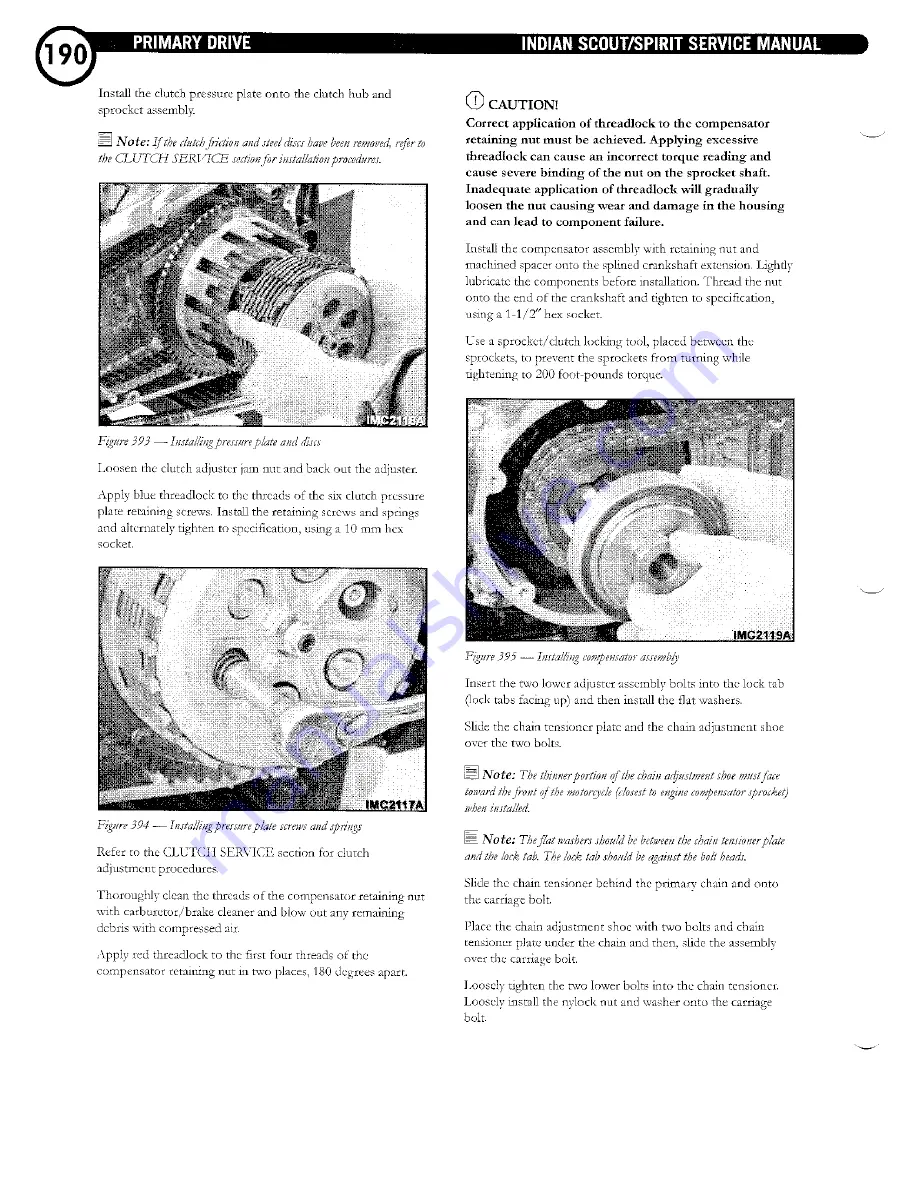 Indian Motorcycle Scout Service Manual Download Page 194