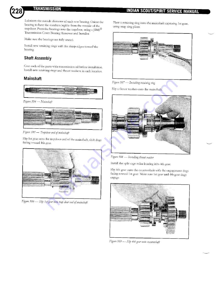 Indian Motorcycle Scout Service Manual Download Page 232