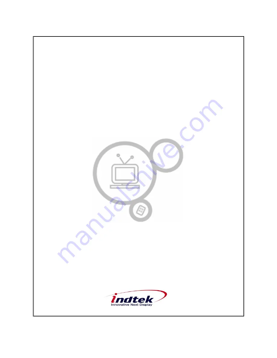 Indtek 40inch monitor Service Manual Download Page 1