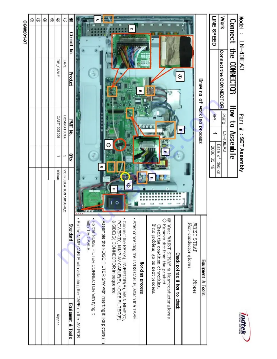 Indtek 40inch monitor Service Manual Download Page 82