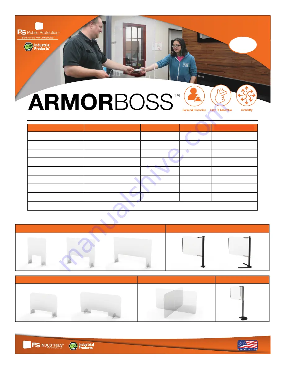 Industrial Products Public Protection Armor Boss ABX-4824 Installation Instructions And Maintenance Manual Download Page 2