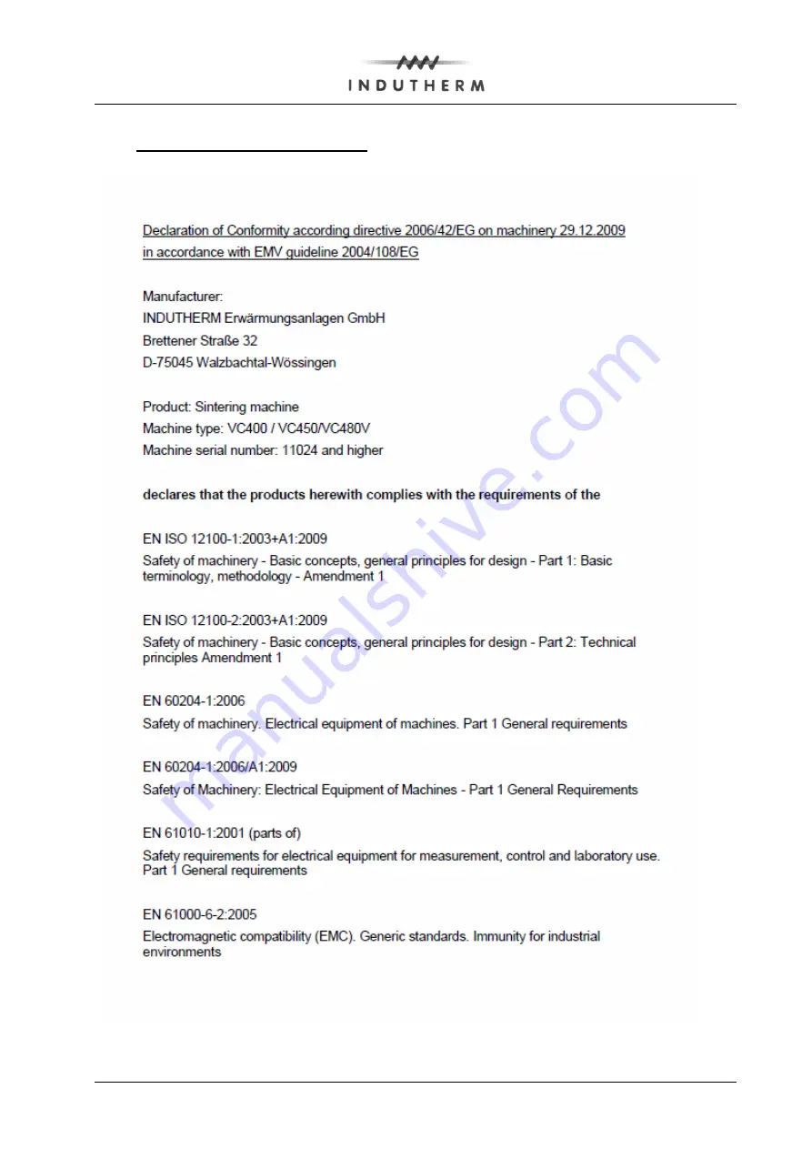 Indutherm VC 400 LCD Instruction Manual Download Page 36