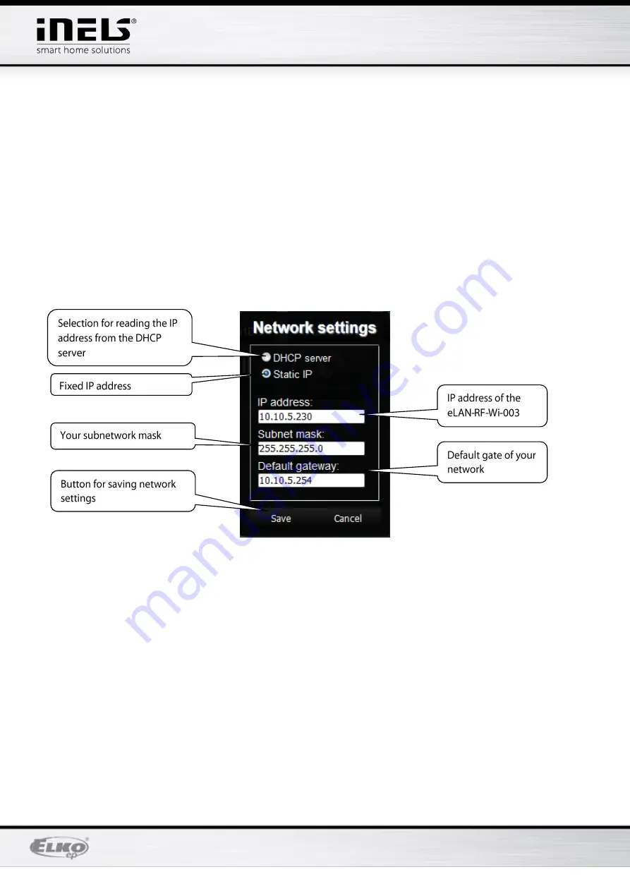 iNels eLAN-RF-Wi-003 Instruction Manual Download Page 9