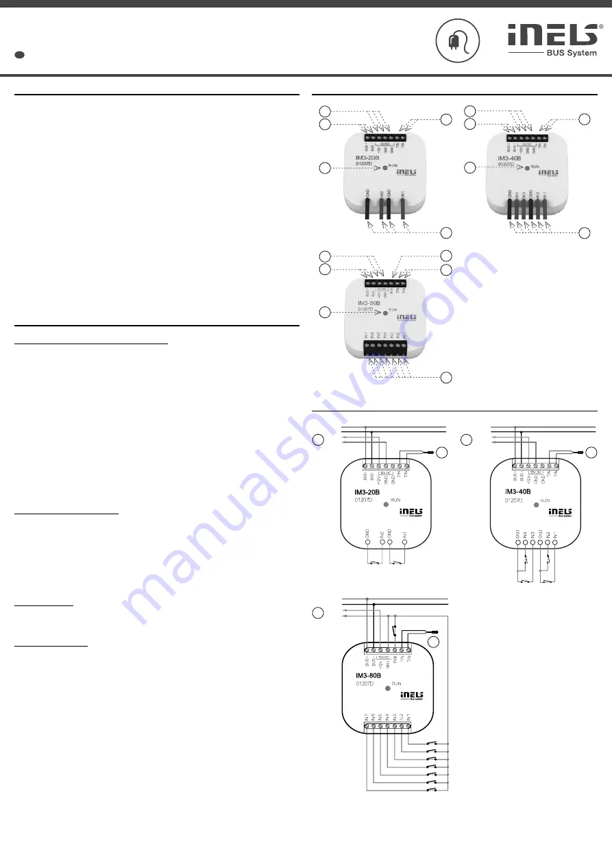 iNels IM3-20B Quick Start Manual Download Page 1