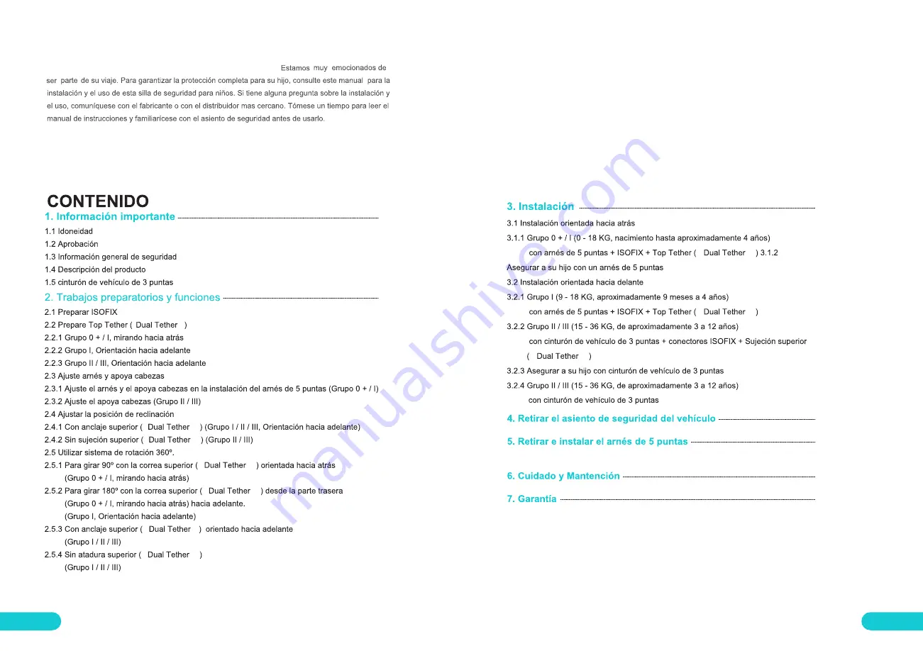 Infanti 012150ILVEZSTA Manual Download Page 3