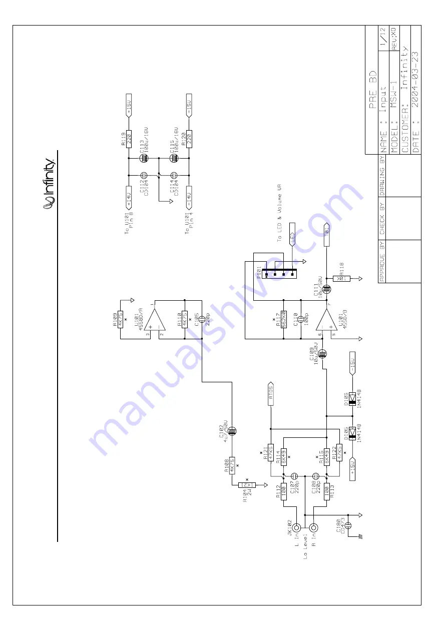 Infinity MSW-II Service Manual Download Page 19