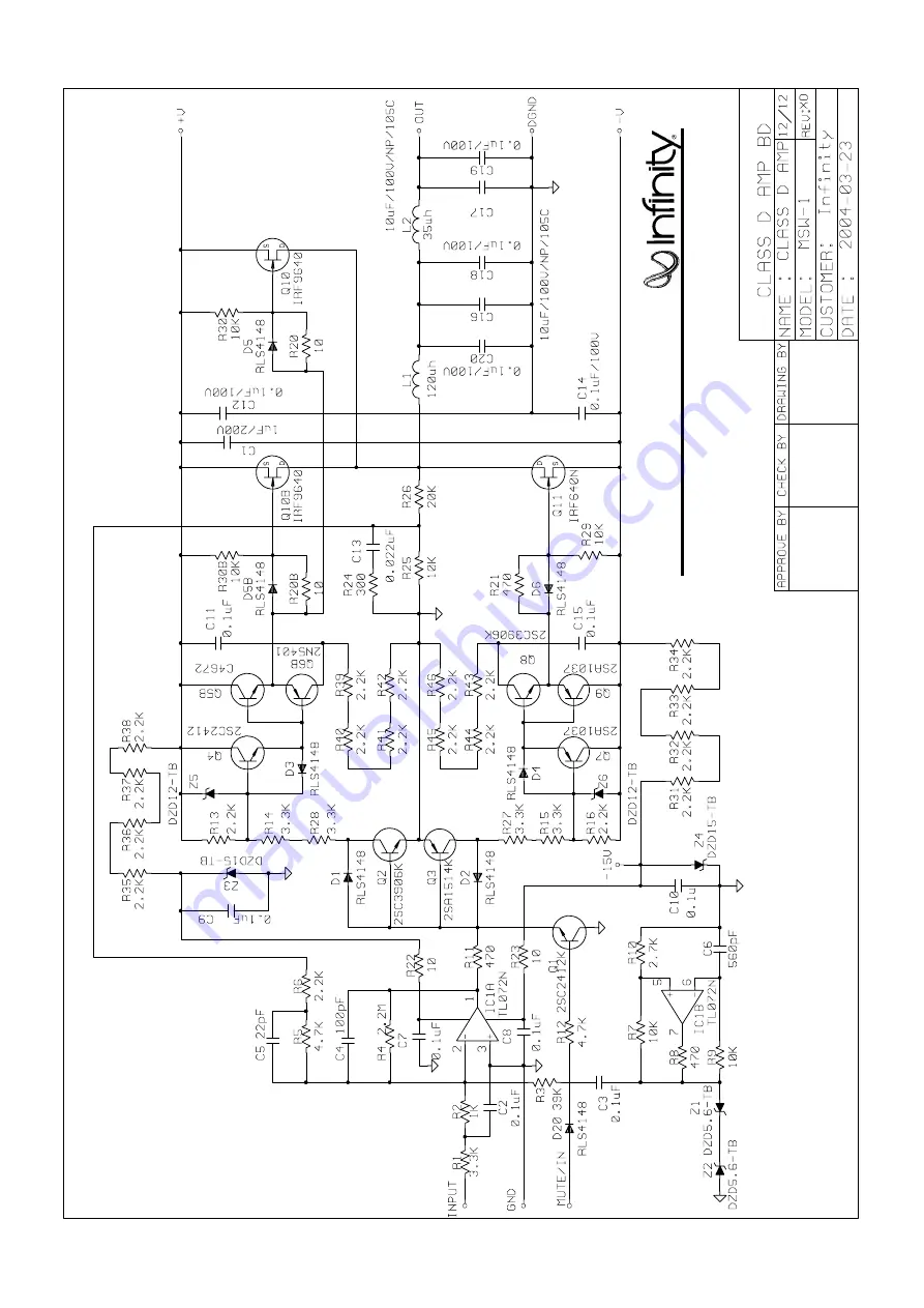 Infinity MSW-II Service Manual Download Page 30