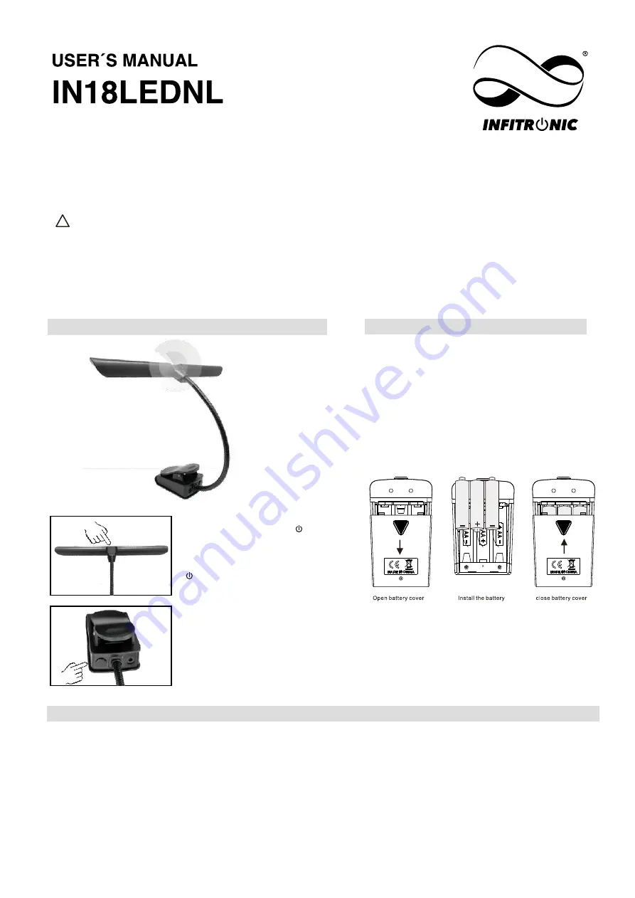 INFITRONIC IN18LEDNL Скачать руководство пользователя страница 1